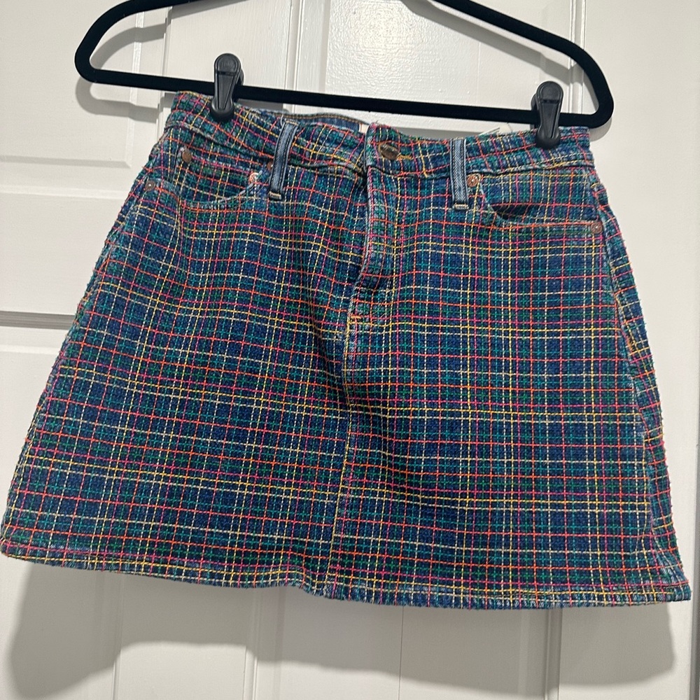 Alice + Olivia colored denim skirt
